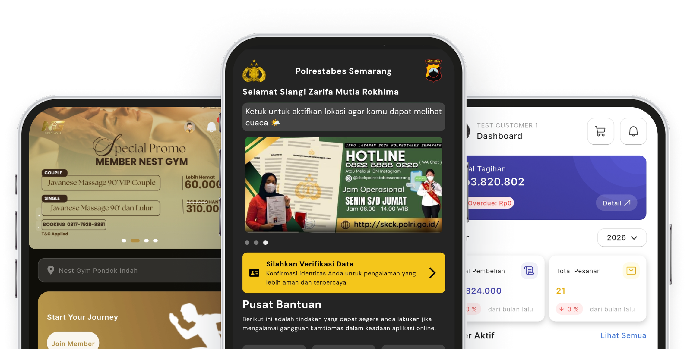 Contoh aplikasi website dan mobile karya CAN Creative
