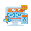 Ilustrasi proses desain UI dan UX