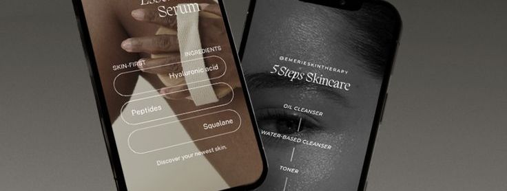 Contoh desain aplikasi seluler untuk produk kecantikan