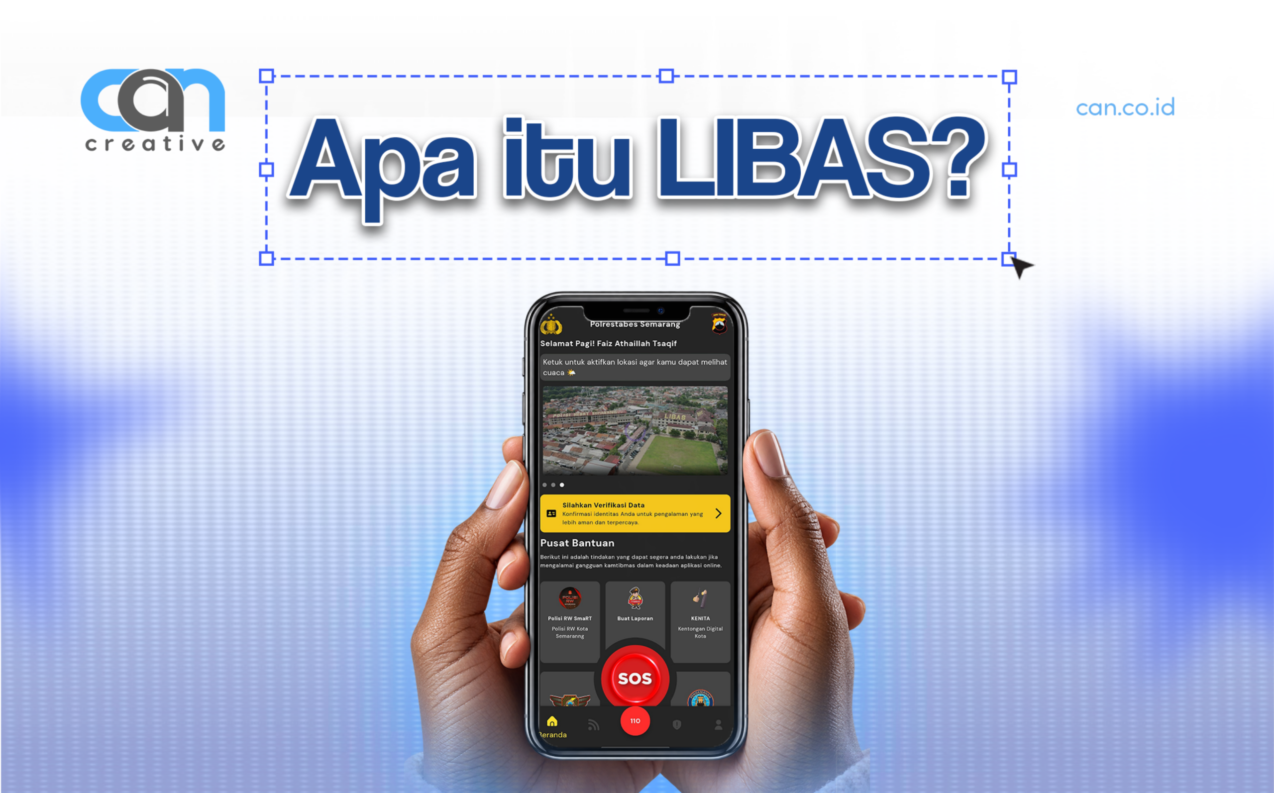 Ilustrasi aplikasi LIBAS pada telepon genggam