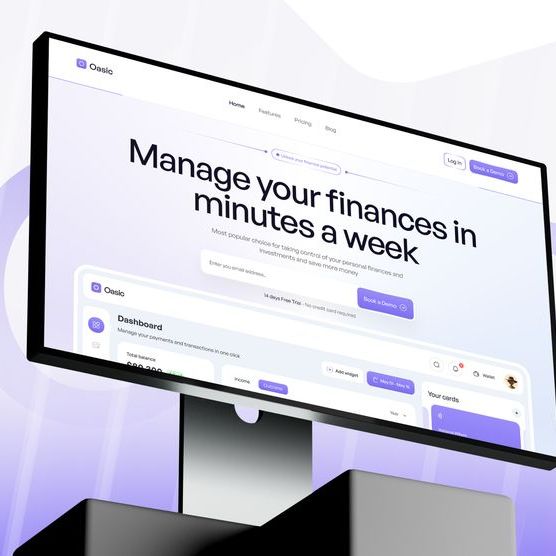 Mockup dashboard pengelolaan finansial