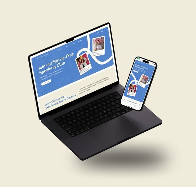 Portofolio website kursus bahasa
