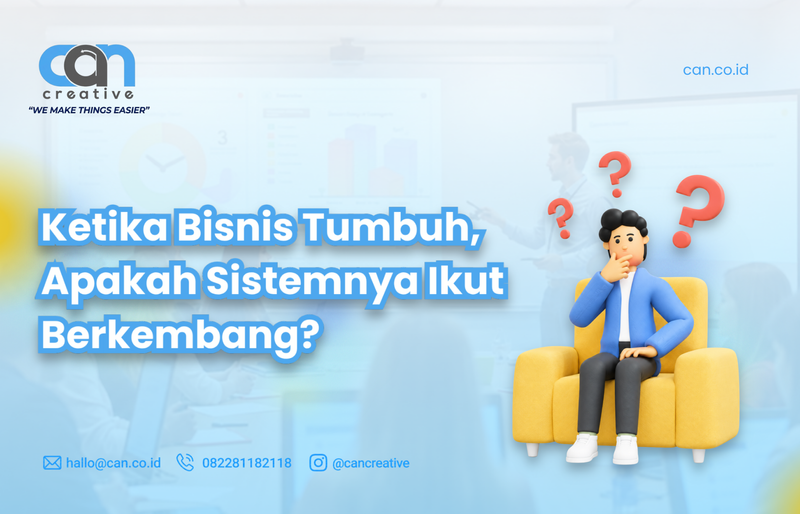 Ilustrasi sistem digital yang perlu berkembang bersama bisnis