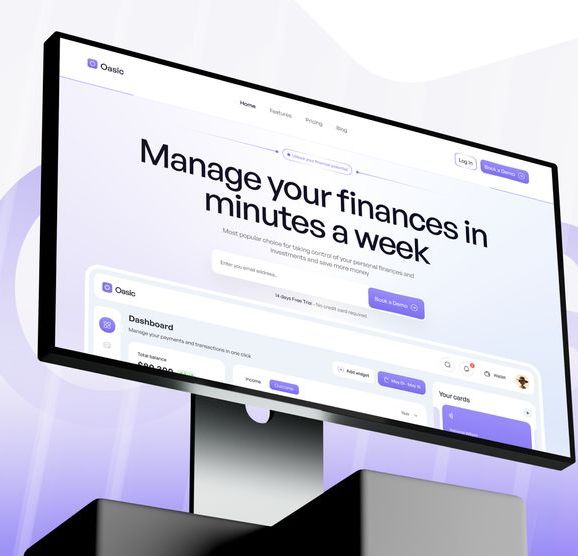 Konsep dashboard digital pada layar desktop